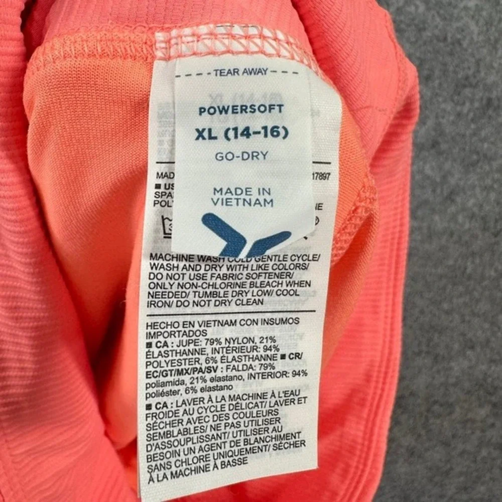 Old Navy Girls XL‎ 14/16 PowerSoft High-Rise Skort Set White Pleated Coral Pink